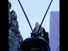 Dekorasi Elegan Vintage Botol Kaca Reed Diffuser 100ml Dengan Kotak Hadiah Tongkat