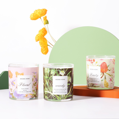 100% 1 Cotton Wick Soy Wax Flower Jar Kaca Beraroma Set Pernikahan Mewah