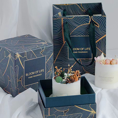 Home Hotel Soy Wax Glass Jar Lilin Beraroma Dengan Tutup Lonceng Dasar Kayu Potpourri