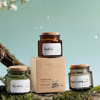 Aromaterapi Soy Wax Scented Body Candle Gift Print Kustomisasi Pengepakan Barang
