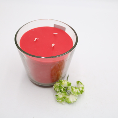 Aroma Rumah Kustom Beraroma Merah Lilin Parafin Sederhana Dalam Gelas Miring