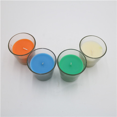 Lilin Beraroma SGS Gelas Kaca Warna-warni 3.5oz Untuk Dekorasi Rumah