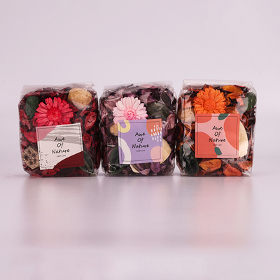 Tas Bunga Potpourri Aroma Buatan Tangan yang Disesuaikan, Musim Panas Musim Semi 130g