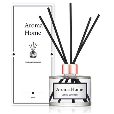 200ml Clear Glass Coconut Aroma Reed Diffuser Dengan LOGO yang Disesuaikan