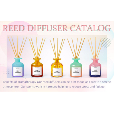 Warna-warni 120ml Minyak Esensial Buatan Sendiri Reed Diffuser Rasa Garam Laut