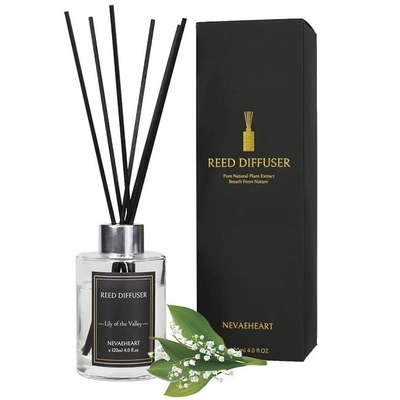 120ml Clear Glass Lavender Citrus Aroma Reed Diffuser Untuk Aroma Kamar