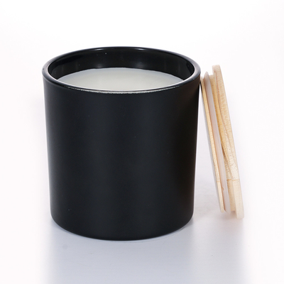 400g Sampel Gratis Black Metal Lid Glass Jar Lilin Beraroma 10*10cm