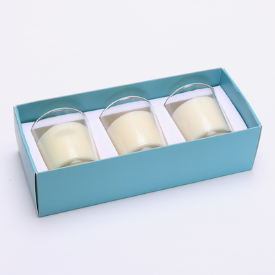 Aroma Home Custom Aromatherapy Glass Jar Lilin Putih 70g * 3 untuk Ulang Tahun Pernikahan