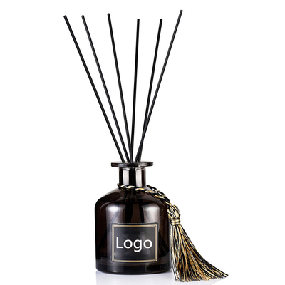 Tutup Kayu Wewangian Rotan Black Reed Diffuser Botol 50ml Dengan Tongkat