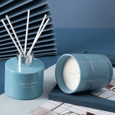 AROMA HOME Fragrance Oil Reed Diffuser Lilin Beraroma Desain Unik