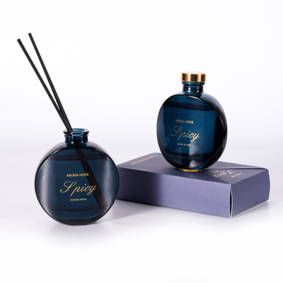 Botol Kaca Dekorasi Vintage Elegan Reed Diffuser 100ml Dengan Kotak Hadiah Tongkat