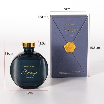 Botol Kaca Dekorasi Vintage Elegan Reed Diffuser 100ml Dengan Kotak Hadiah Tongkat