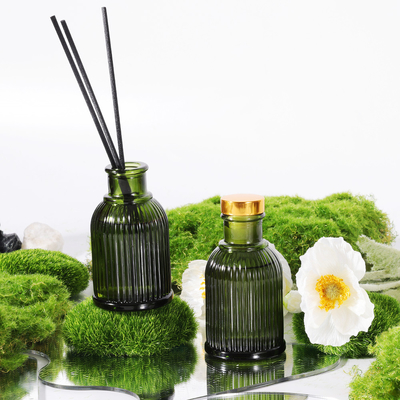 Botol Kaca Wangi Taman Reed Diffuser Private Label 100ml Dengan Tutup Logam Emas