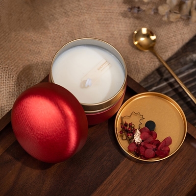 Hadiah Pernikahan Buatan Tangan Wangi Bunga Kering Kaleng Lilin Beraroma