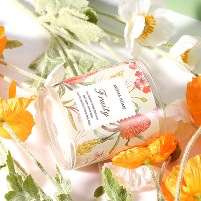 Private Label Gelas Aromaterapi Lilin Wangi Kedelai Mewah 220G 8x9cm