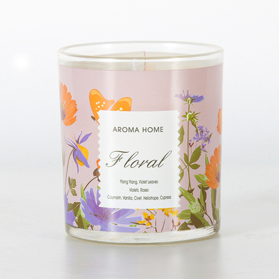 Private Label Gelas Aromaterapi Lilin Wangi Kedelai Mewah 220G 8x9cm