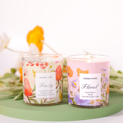 Private Label Gelas Aromaterapi Lilin Wangi Kedelai Mewah 220G 8x9cm