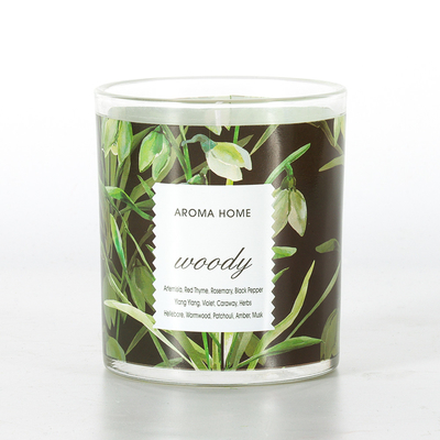 Private Label Gelas Aromaterapi Lilin Wangi Kedelai Mewah 220G 8x9cm