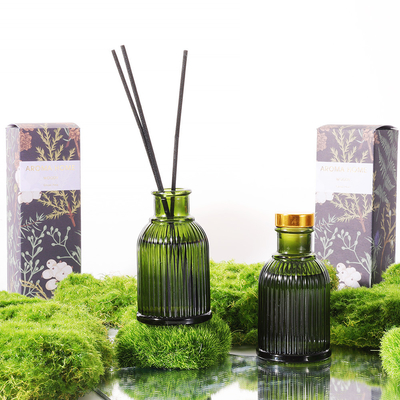 Botol Kaca Wangi Reed Diffuser Private Label 100ml Dengan Tutup Logam Emas