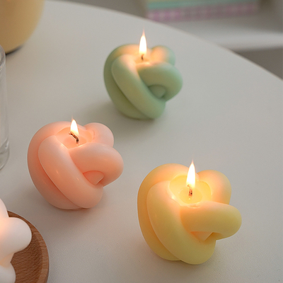 AROMA RUMAH Buatan Tangan Dekorasi Rumah Kecil Lucu Twist Bola Ajaib Simpul Bentuk Lilin Ukir Lilin Aroma