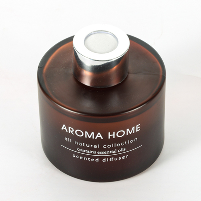 AROMA RUMAH Hot-sell Oil Fragrance Glass Jar Set Kado Lilin Beraroma Reed Diffuser Coklat Mewah