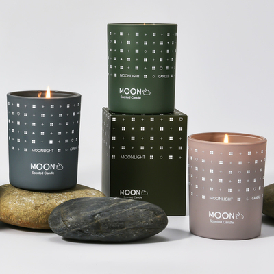AROMA RUMAH Kustom Mewah Nordic Pernikahan Hari Ibu Bulan Aroma Tanpa Asap Lilin Aromaterapi Lilin Beraroma Di Kaca