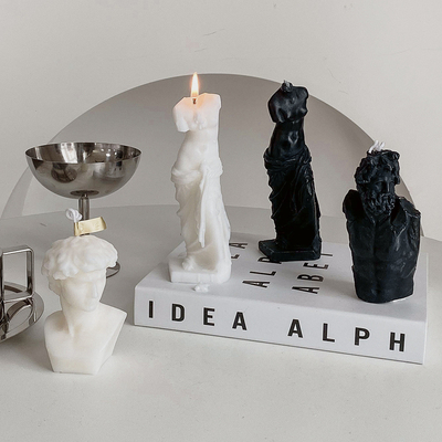 AROMA RUMAH Cinta Romantis Lilin Beraroma David Venus Laocoon Tubuh Manusia Patung Lilin Lilin Beraroma Hadiah Ulang Tahun