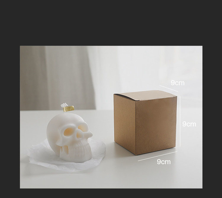 Grosir Halloween Home Decor Wewangian Private Label Kebaruan Tengkorak Berbentuk Lilin Kedelai Beraroma Kerajinan Lilin