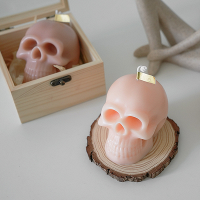 Halloween Dekorasi Rumah Kreatif Lilin Kedelai Buatan Tangan Tengkorak Lilin Wangi