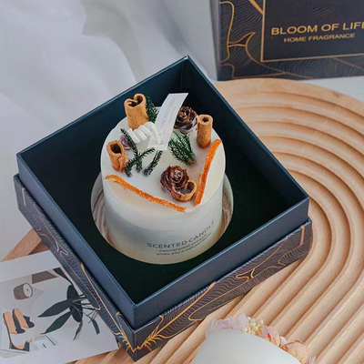 Home Hotel Soy Wax Glass Jar Lilin Beraroma Dengan Tutup Lonceng Dasar Kayu Potpourri