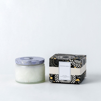Aromaterapi Aroma Gift Set Soy Embossed Pattern Spiritual Candle Private Label