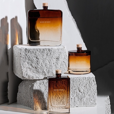 Rumah Aromaterapi Minyak Esensial Reed Diffuser Parfum Botol Kaca Kristal