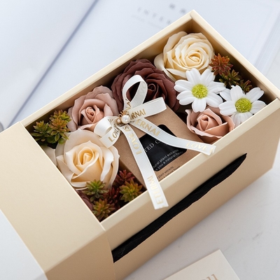 2023 Bunga Abadi Lilin Aromaterapi Kotak Hadiah Hari Valentine Hari Ibu Hadiah Ulang Tahun Hadiah Mawar Bunga Kering Bouq