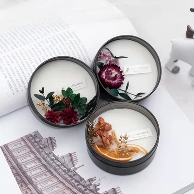 Lilin Kedelai Mencair Label Pribadi Lilin Timah Beraroma Dengan Potpourri Untuk Pernikahan