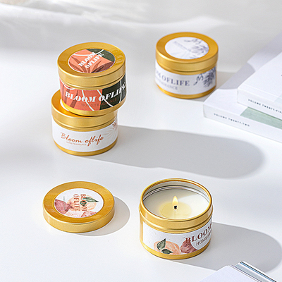 AROMA RUMAH Disesuaikan Mini Warna Hitam dan Emas Gift Set 5 Aroma Wangi Rumah Lilin Lilin Kedelai Beraroma