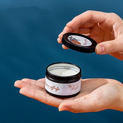 AROMA RUMAH Disesuaikan Mini Warna Hitam dan Emas Gift Set 5 Aroma Wangi Rumah Lilin Lilin Kedelai Beraroma