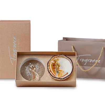 Aroma Home Paraffin Soy Wax Amber Glass Minyak Aromaterapi Lilin Beraroma Dengan Tutup