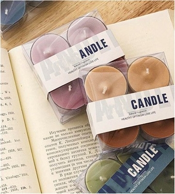 Silinder Piala Bunga Teh Lilin Wangi Lilin Hadiah Set Warna-warni Untuk Pesta Pernikahan