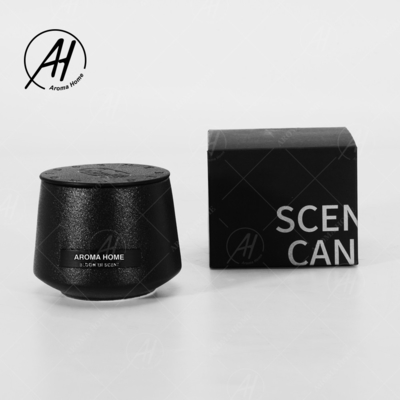 Black Matte Glass Jar Soy Wax Scented Aroma Home Candles Custom Private Label