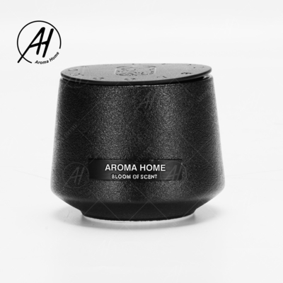 Black Matte Glass Jar Soy Wax Scented Aroma Home Candles Custom Private Label