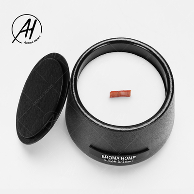 Black Matte Glass Jar Soy Wax Scented Aroma Home Candles Custom Private Label