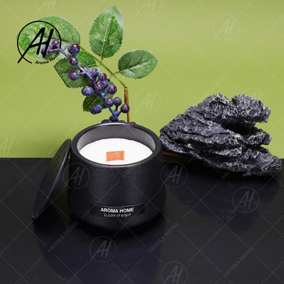Black Matte Glass Jar Soy Wax Scented Aroma Home Candles Custom Private Label