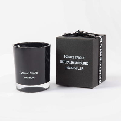 AROMA HOME Lilin Toples Kaca Tingkat Tinggi 2.5OZ 7.6OZ 10OZ Dalam Warna Hitam Putih Beraroma