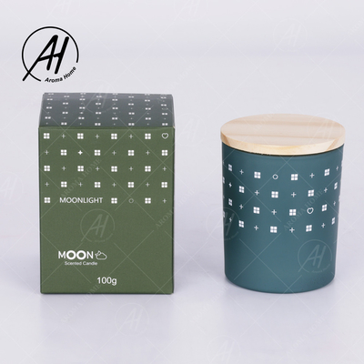 AROMA HOME Toples Kaca Tutup Kayu Lilin Lilin Kedelai Tanpa Asap Label Pribadi 5.5OZ 7OZ 8OZ