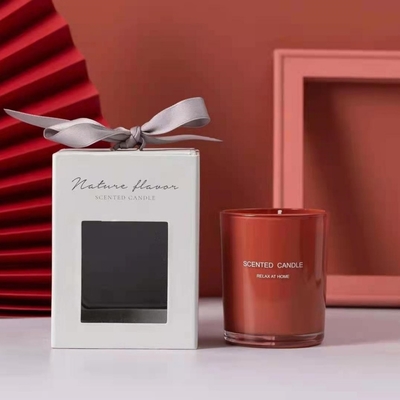 Warna Semprot Kustom Label Pribadi Kecil Lilin Lilin Kedelai Beraroma Dengan Kotak Hadiah