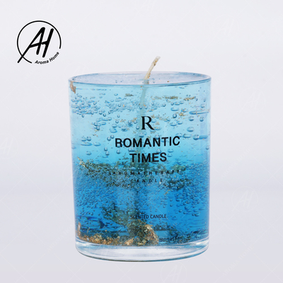 Pernikahan Romantis Real Flower Jar Kaca Lilin Soy Wax Aroma Jelly 7OZ 8OZ