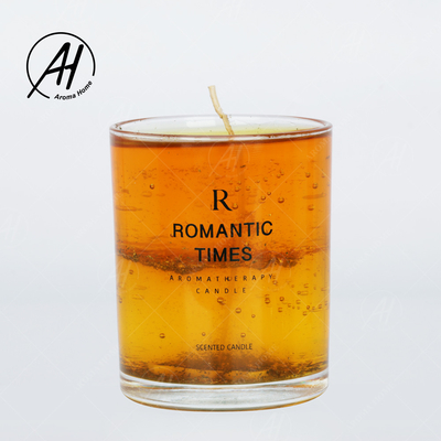 Pernikahan Romantis Real Flower Jar Kaca Lilin Soy Wax Aroma Jelly 7OZ 8OZ