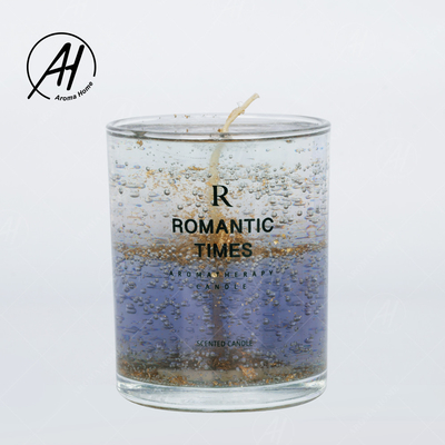 Pernikahan Romantis Real Flower Jar Kaca Lilin Soy Wax Aroma Jelly 7OZ 8OZ