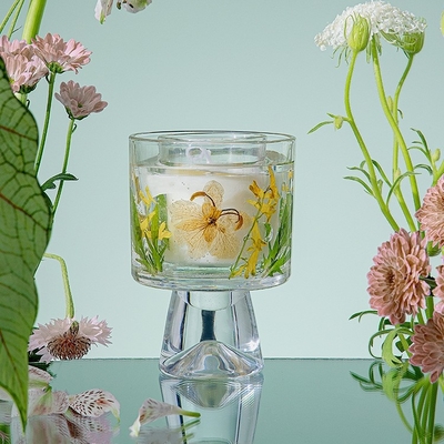 Velas Healing Immortal Flower Glass Crystal Cup Lilin Wangi Aromaterapi Dengan Tas