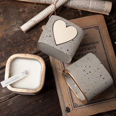 Tanaman Kedelai Hijau Campuran Lilin Heart Square Lilin Aromaterapi Dengan Rasa Desain Yang Kuat